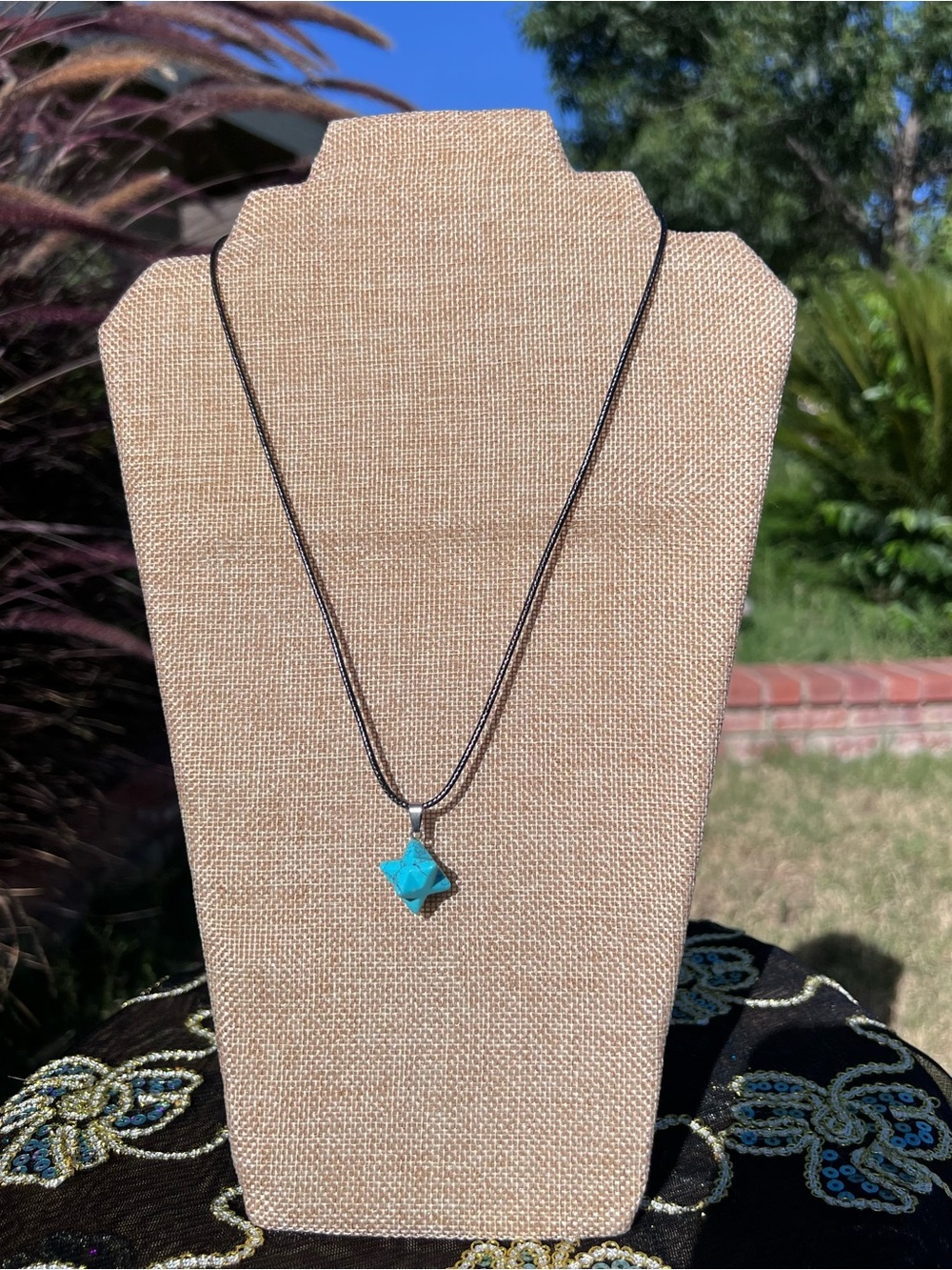 ⭐️ Turquoise colored stone Star Pendant Necklace - Women Jewelry ⭐️⭐️